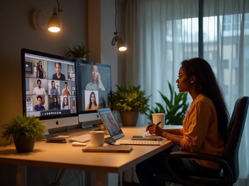 African professionals working on Oracle technology, diverse team collaborating in modern Lagos office
